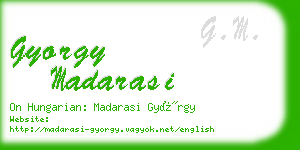 gyorgy madarasi business card